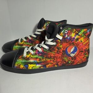 Grateful Dead Soyoto High Top Sneakers Men's 12 Tie Dye Dancing Bears Festival